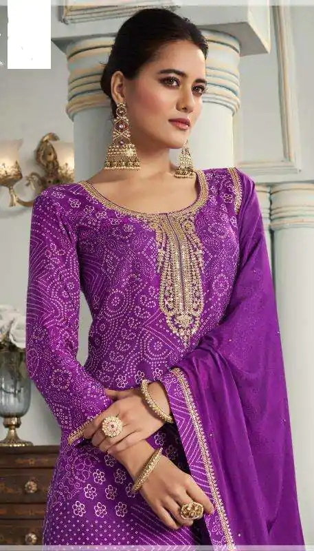 V 70531 Purple Color Viscose Silk Sequence Work Digital Print Salwar Suit Casual, Wedding, Festive, Events . Expected Delivery  4-6 Working Days @2099/- only      | Jump Suits, Salwar suit, Casual Suits, Creative suits, Designer Suits, Palazzo Suits, Party Wear Suits, Patiala Suits, Straight Suits