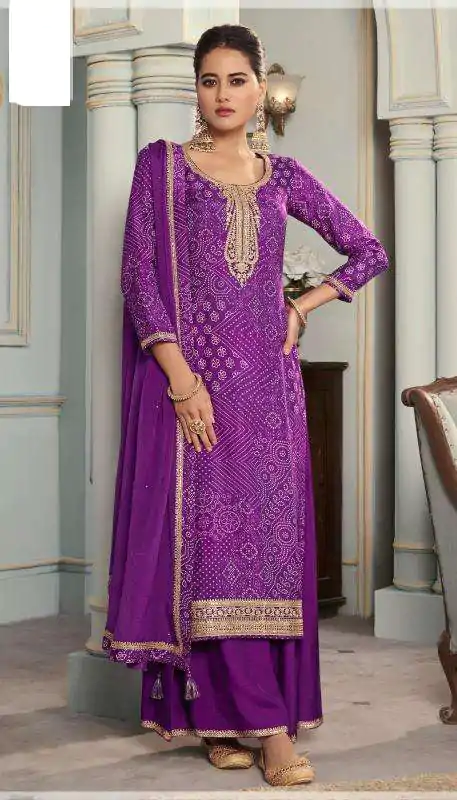 V 70531 Purple Color Viscose Silk Sequence Work Digital Print Salwar Suit Casual, Wedding, Festive, Events . Expected Delivery  4-6 Working Days @2099/- only      | Jump Suits, Salwar suit, Casual Suits, Creative suits, Designer Suits, Palazzo Suits, Party Wear Suits, Patiala Suits, Straight Suits