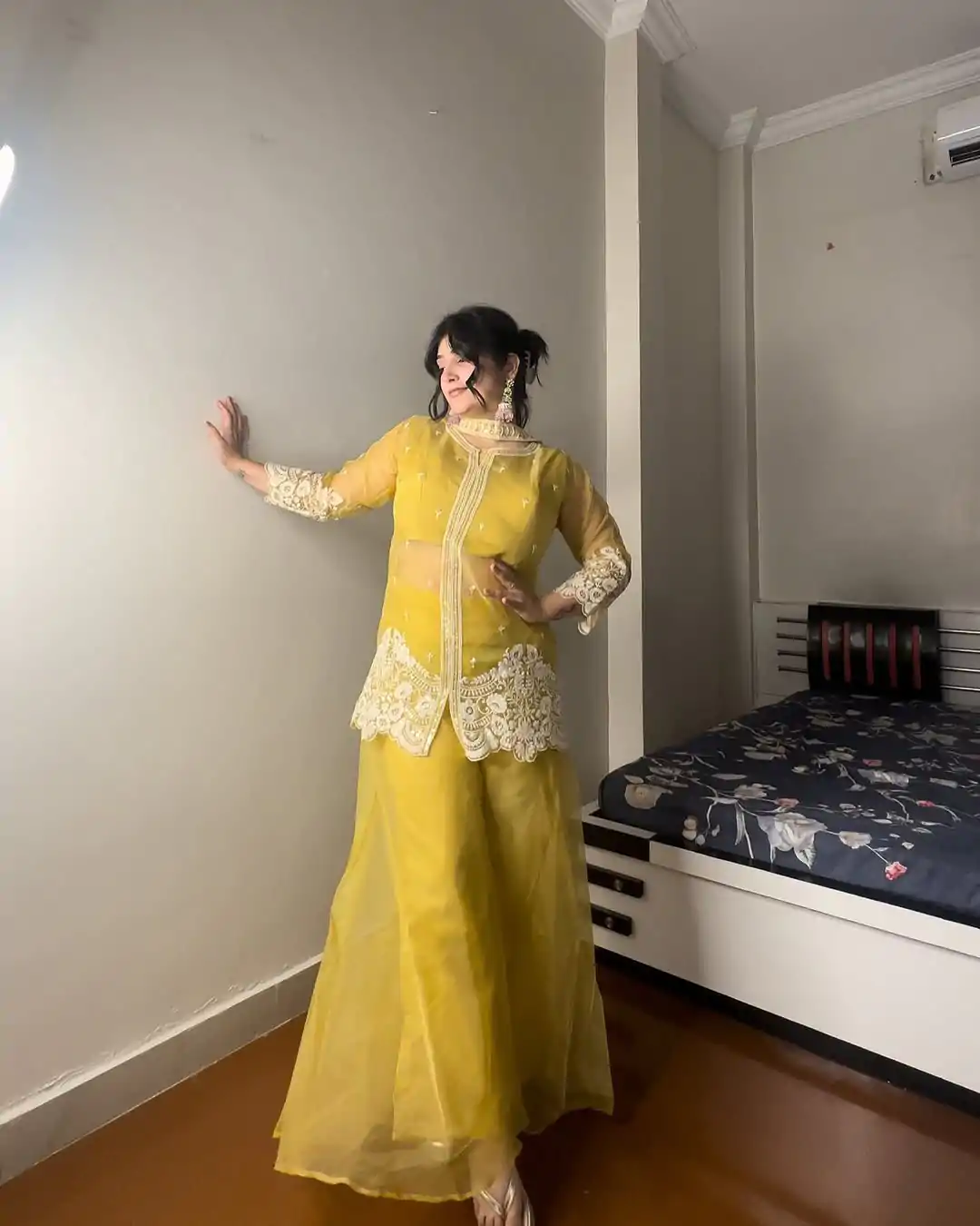 LG 1902 Yellow Color Organza Sequence Work Indo-Western Suit Casual, Wedding, Party, Festive, Events Etc.4-6 Working Days@ 2049/-only | Jump Suits, Salwar suit, Casual Suits, Creative suits, Designer Suits, Palazzo Suits, Party Wear Suits, Patiala Suits, Straight Suits