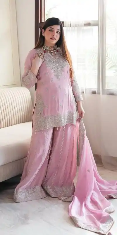SSR 5002 Pink Color Chinon Sequence Rivet Moti Salwar Suit Casual, Wedding, Festive, Events . Expected Delivery  4-6 Working Days @2149/- only      | Jump Suits, Salwar suit, Casual Suits, Creative suits, Designer Suits, Palazzo Suits, Party Wear Suits, Patiala Suits, Straight Suits