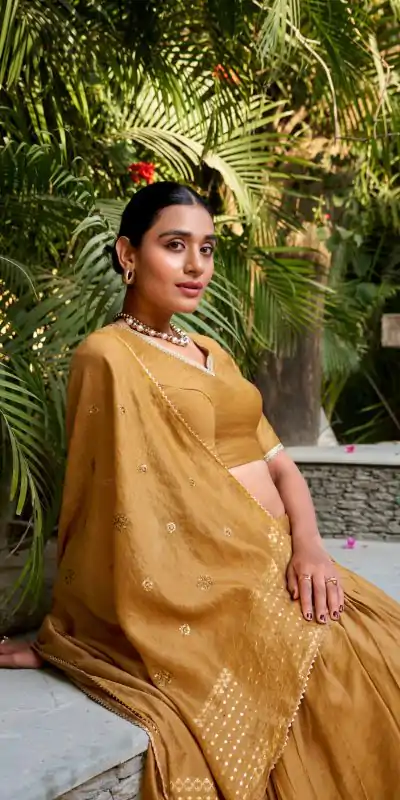 LNB 1906 Mustard Pure Chanderi Plain With Zari Weaving Work Border Lehenga Choli Wedding, Party, Festive, Events Etc. Delivery 4-6 Working Days Rs 1999 | Lehenga, Bollywood Lehenga, Creative Lehenga, Designer Lehenga, Embroidered Lehenga, Party Wear Lehenga