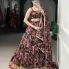LNB 1672 Black Color Chiffon Floral Print Foil Print Embossed Design Lehenga Choli Wedding, Party, Festive, Events Etc. Delivery 4-6 Working Days Rs 3499 | Lehenga, Bollywood Lehenga, Creative Lehenga, Designer Lehenga, Embroidered Lehenga, Party Wear Lehenga