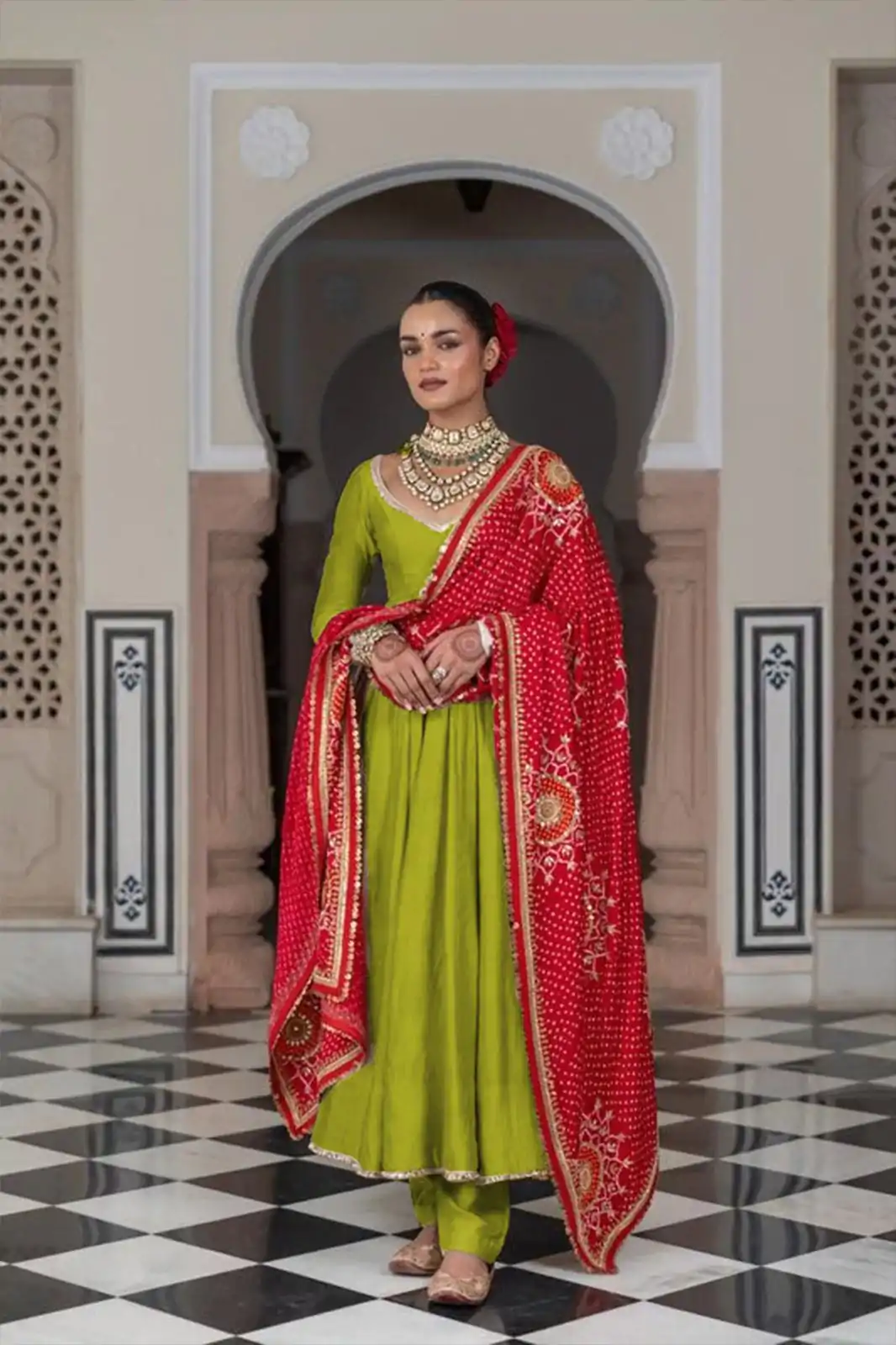 LG 1970 Green Color Chinon Lace On Border Latkan Dori Salwar Suit Casual, Wedding, Festive, Events . Expected Delivery  4-6 Working Days @1999/- only      | Jump Suits, Salwar suit, Casual Suits, Creative suits, Designer Suits, Palazzo Suits, Party Wear Suits, Patiala Suits, Straight Suits
