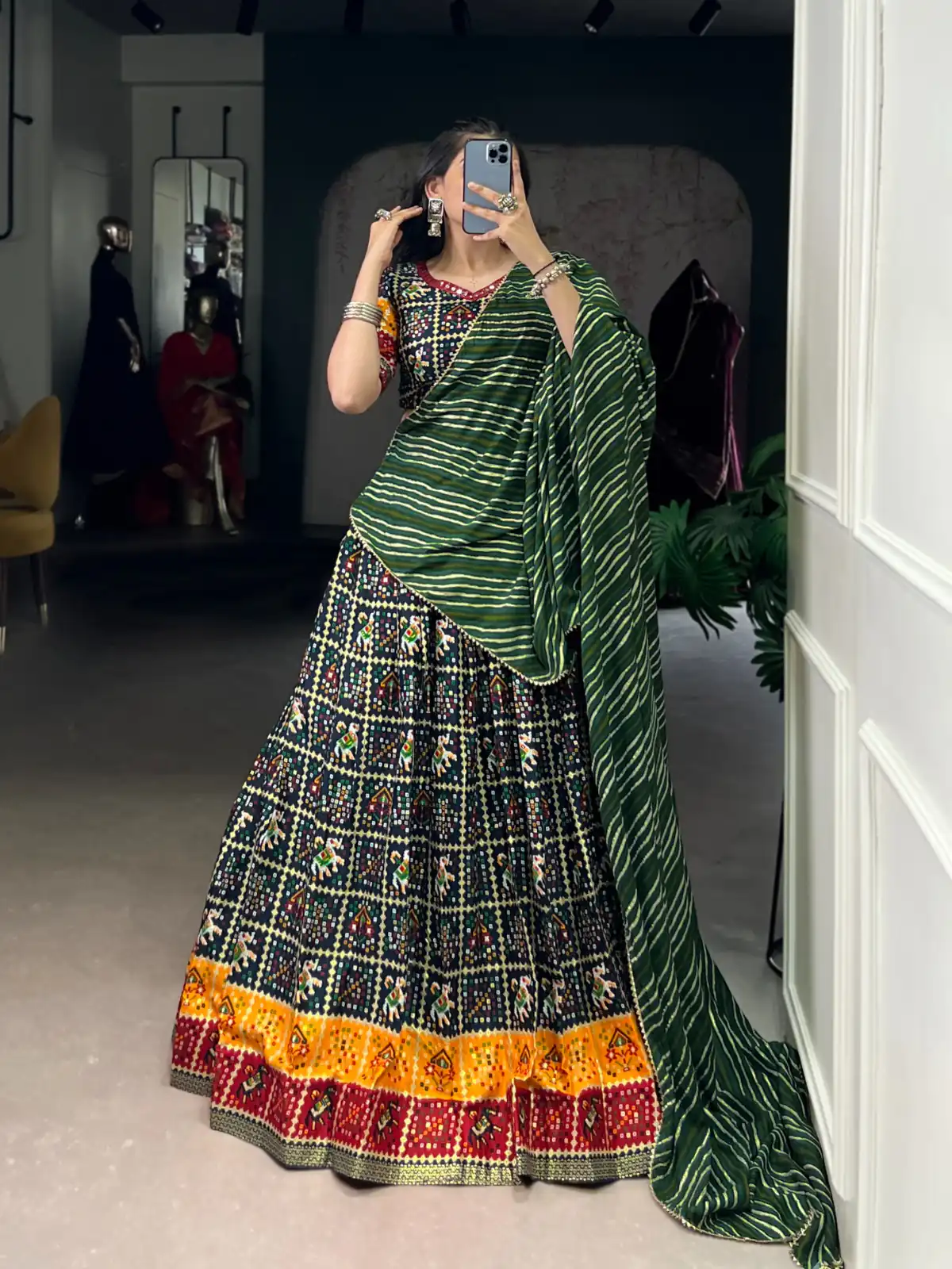 LNB 1638 Green Color Cotton Printed With Foil Work Lehenga Choli Wedding, Party, Festive, Events Etc. Delivery 4-6 Working Days Rs 1999 | Lehenga, Bollywood Lehenga, Creative Lehenga, Designer Lehenga, Embroidered Lehenga, Party Wear Lehenga