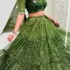 LG 647 Green Color Printed Georgette Real Mirror Work Lehenga Choli Wedding, Party, Festive, Events Etc. Delivery 4-6 Working Days Rs 2099 | Lehenga, Bollywood Lehenga, Creative Lehenga, Designer Lehenga, Embroidered Lehenga, Party Wear Lehenga