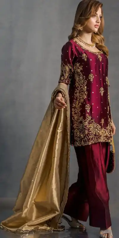 LG 1989 Maroon Color Moss Satin Sequence Embroidery Work Salwar Suit Casual, Wedding, Festive, Events . Expected Delivery  4-6 Working Days @1949/- only      | Jump Suits, Salwar suit, Casual Suits, Creative suits, Designer Suits, Palazzo Suits, Party Wear Suits, Patiala Suits, Straight Suits