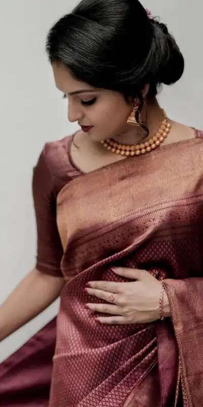 KP 3075 Maroon Soft Lichi Silk Whit Designer Jacquard Work in Saree it Grab for ₹1399. Delivery 4-6 Working Days. Shop now. | Sarees, Bollywood Sarees, Creative Sarees, Designer Sarees, Embroidered Sarees, Ethnic Saree, Modern Digital sarees, Party Wear Sarees