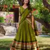 LNB 1902 Mehndi Color Chanderi Plain With Zari Weaving Work Lehenga Choli Wedding, Party, Festive, Events Etc. Delivery 4-6 Working Days Rs 2099 | Lehenga, Bollywood Lehenga, Creative Lehenga, Designer Lehenga, Embroidered Lehenga, Party Wear Lehenga