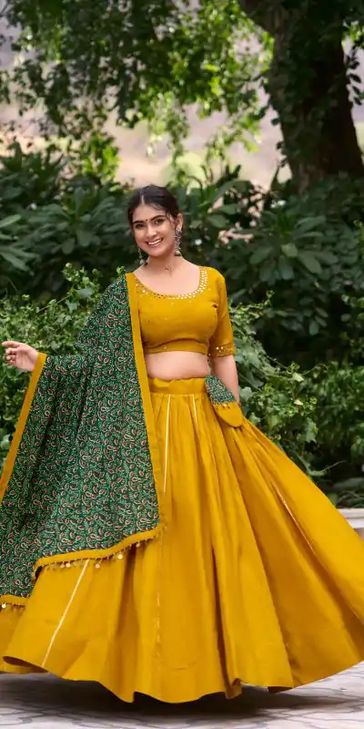 LNB 1697 Mustard Color Pure Cotton Plain With Gota Patti Touch Up Lehenga Choli Wedding, Party, Festive, Events Etc. Delivery 4-6 Working Days Rs 3499 | Lehenga, Bollywood Lehenga, Creative Lehenga, Designer Lehenga, Embroidered Lehenga, Party Wear Lehenga