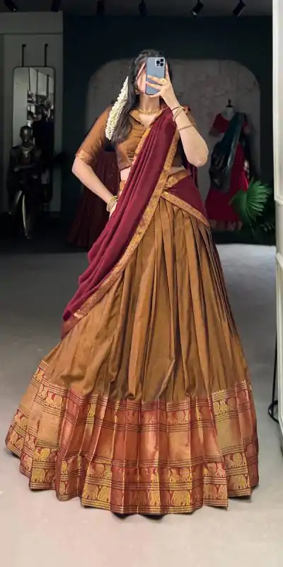 LNB 2040 Mustard Color Narayan Pet Zari Weaving Lehenga Choli Choli Festive Party Wedding, Events etc. Delivery 4-6 Working Days @1899/- | Lehenga, Bollywood Lehenga, Creative Lehenga, Designer Lehenga, Embroidered Lehenga, Party Wear Lehenga