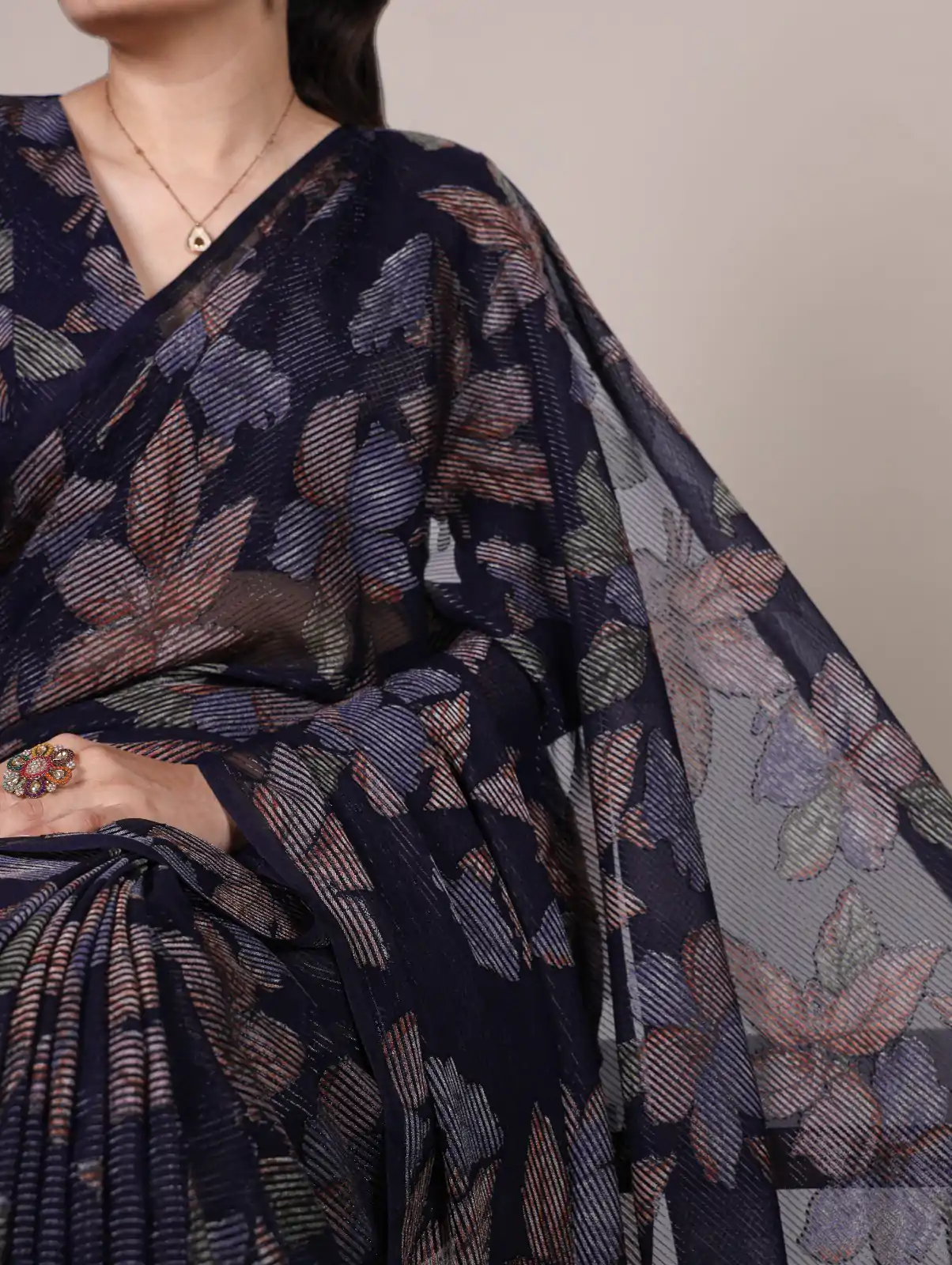 YNF 7052 Navy Blue Color Lurex Brasso Floral Viscose Brasso Saree Casual, Wedding, Festive, Events . Expected Delivery  4-6 Working Days @1799/- only                                                                                | Sarees, Bollywood Sarees, Creative Sarees, Designer Sarees, Embroidered Sarees, Ethnic Saree, Modern Digital sarees, Party Wear Sarees