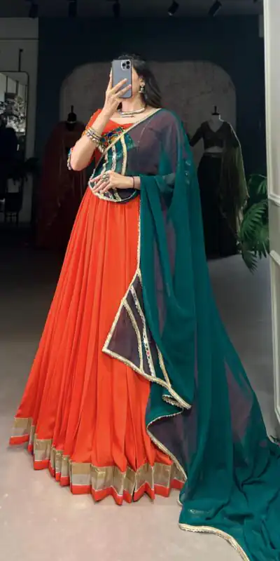 LNB 1651 Orange Color Pure Rayon Embossed Design Lace Touch Up Lehenga Choli Wedding, Party, Festive, Events Etc. Delivery 4-6 Working Days Rs 3199 | Lehenga, Bollywood Lehenga, Creative Lehenga, Designer Lehenga, Embroidered Lehenga, Party Wear Lehenga