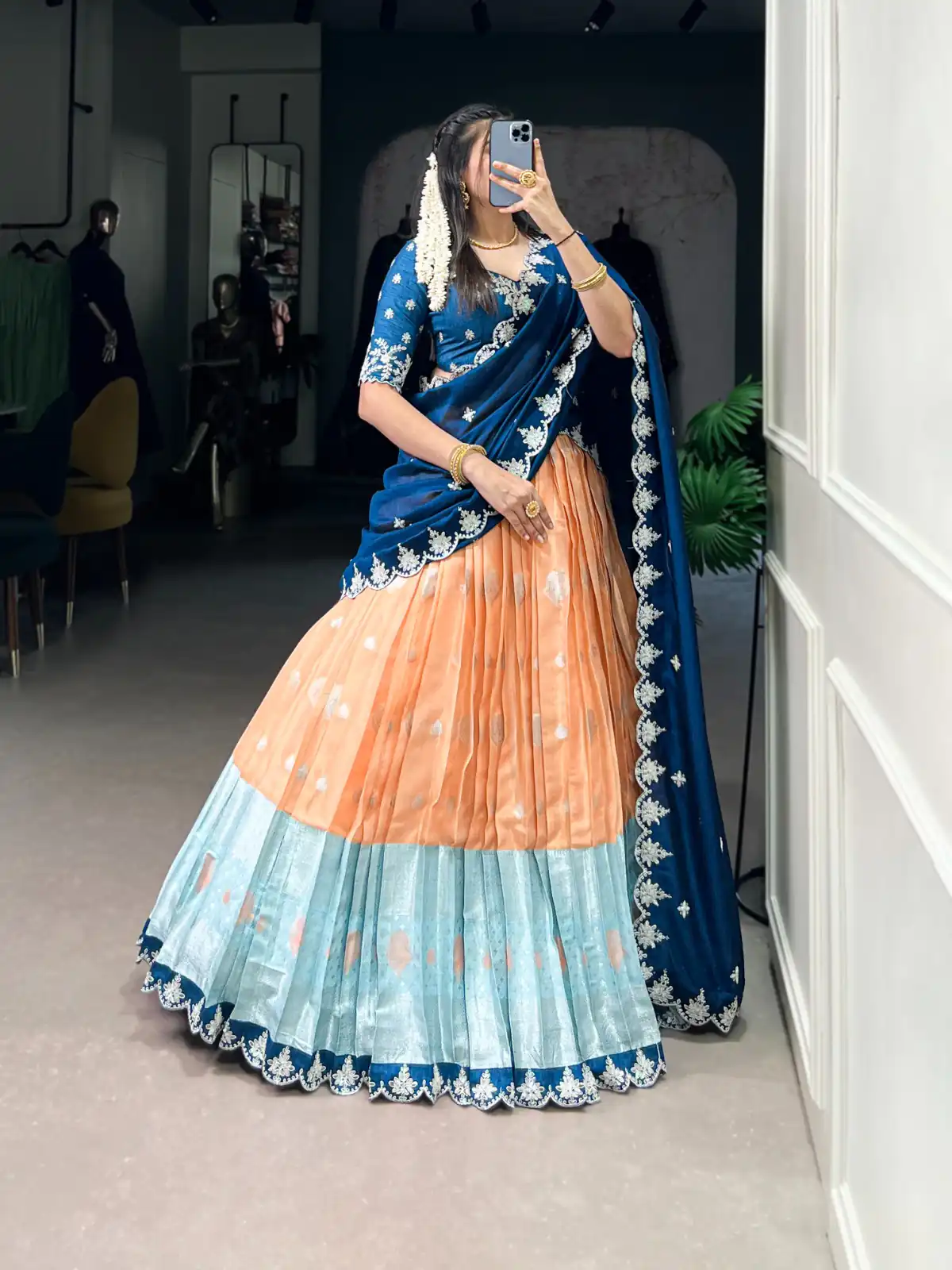 LNB 2024 Orange Color Zari Kota Weaving Work Sequins Thread Embroidery Lehenga Choli Festive Party Wedding, Events etc. Delivery 4-6 Working Days @2999/- | Lehenga, Bollywood Lehenga, Creative Lehenga, Designer Lehenga, Embroidered Lehenga, Party Wear Lehenga