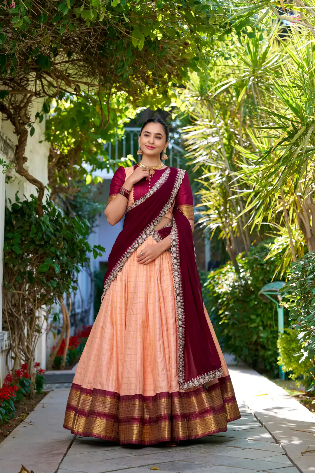 LNB 2010 Peach Color Zari Chex With Zari Weaving Work Lehenga Choli Wedding, Party, Festive, Events Etc. Delivery 4-6 Working Days Rs 2149 | Lehenga, Bollywood Lehenga, Creative Lehenga, Designer Lehenga, Embroidered Lehenga, Party Wear Lehenga