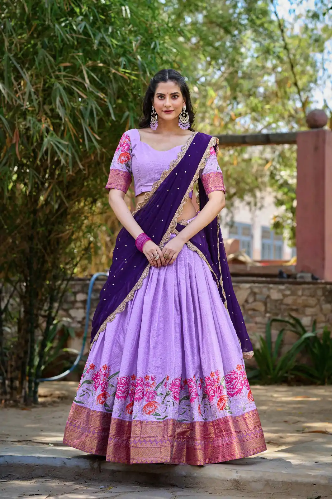 LNB1518 Pink Color Cotton Silk Thread Embroidery Work Lehenga Choli Wedding, Party, Festive, Events Etc. Delivery 4-6 Working Days Rs 2999 | Lehenga, Bollywood Lehenga, Creative Lehenga, Designer Lehenga, Embroidered Lehenga, Party Wear Lehenga
