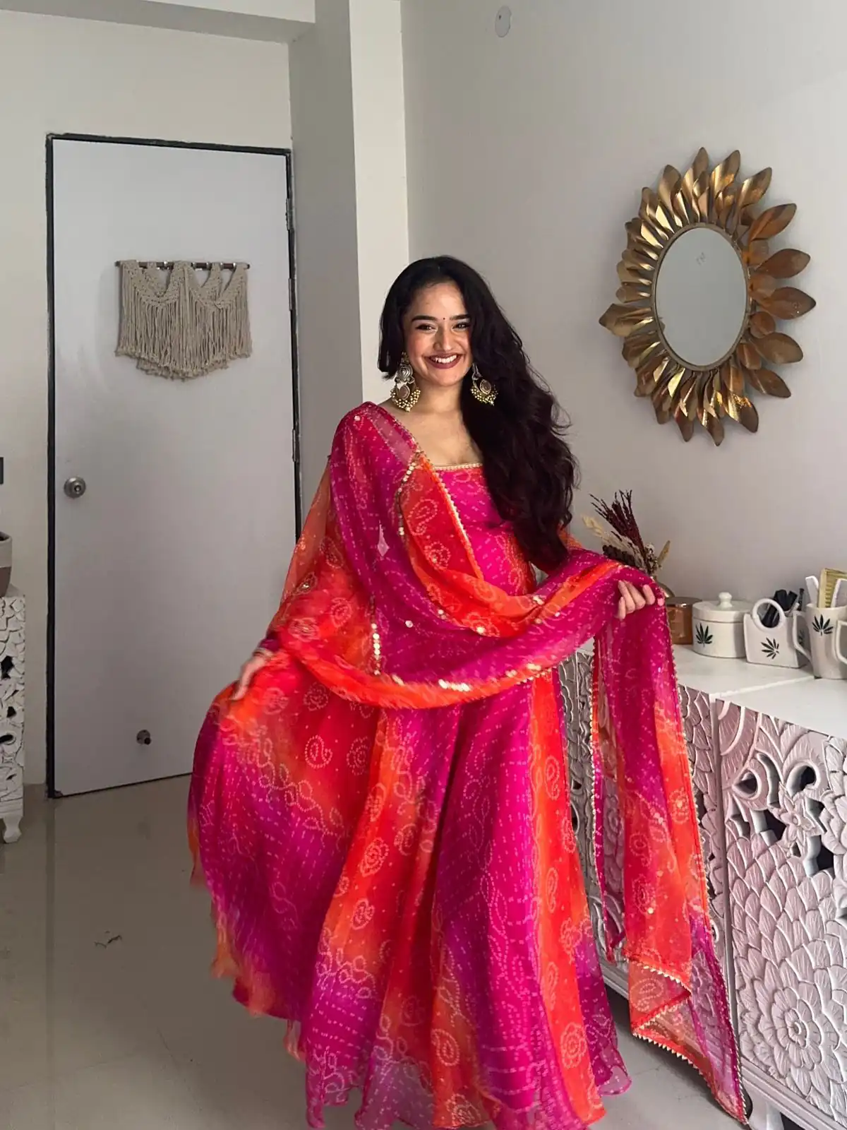 BE 388 Pink Color Faux Georgette With Print And Lace Work Gown Casual, Wedding, Festive, Events . Expected Delivery  4-6 Working Days @1999/- only      | Gowns, Bollywood Gowns, Creative Gowns, Designer Gowns, Embroidered Gowns, Party Wear Gowns