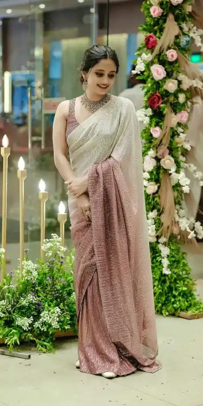 DF 3454 Pink Color Georgette Print Rainbow Sequence Embroidery Work c Casual, Wedding, Festive, Events . Expected Delivery  4-6 Working Days @1999/- only                                                                                | Sarees, Bollywood Sarees, Creative Sarees, Designer Sarees, Embroidered Sarees, Ethnic Saree, Modern Digital sarees, Party Wear Sarees