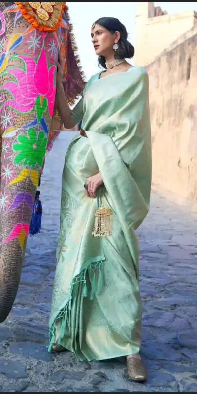 KP 5013 Pista Soft Lichi Silk Jacquard Work With Designer Work Saree Special Price ₹1399. Delivery 4-6 Working Days. Shop now. | Sarees, Bollywood Sarees, Creative Sarees, Designer Sarees, Embroidered Sarees, Ethnic Saree, Modern Digital sarees, Party Wear Sarees