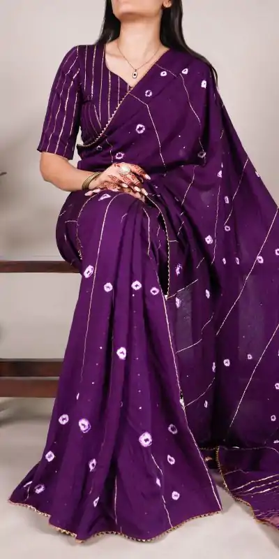 YNF 7503 Purple Color Viscose chanderi Sequins zari gota patti Saree Casual, Wedding, Festive, Events . Expected Delivery  4-6 Working Days @1499/- only                                                                                | Sarees, Bollywood Sarees, Creative Sarees, Designer Sarees, Embroidered Sarees, Ethnic Saree, Modern Digital sarees, Party Wear Sarees