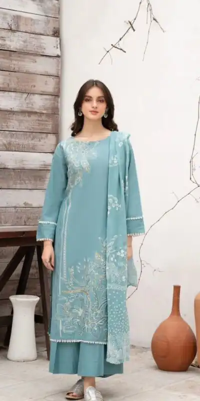 LG 1987 Sky Blue Color Roman Silk Sequence Embroidery Work Salwar Suit Casual, Wedding, Festive, Events . Expected Delivery  4-6 Working Days @1949/- only      | Jump Suits, Salwar suit, Casual Suits, Creative suits, Designer Suits, Palazzo Suits, Party Wear Suits, Patiala Suits, Straight Suits