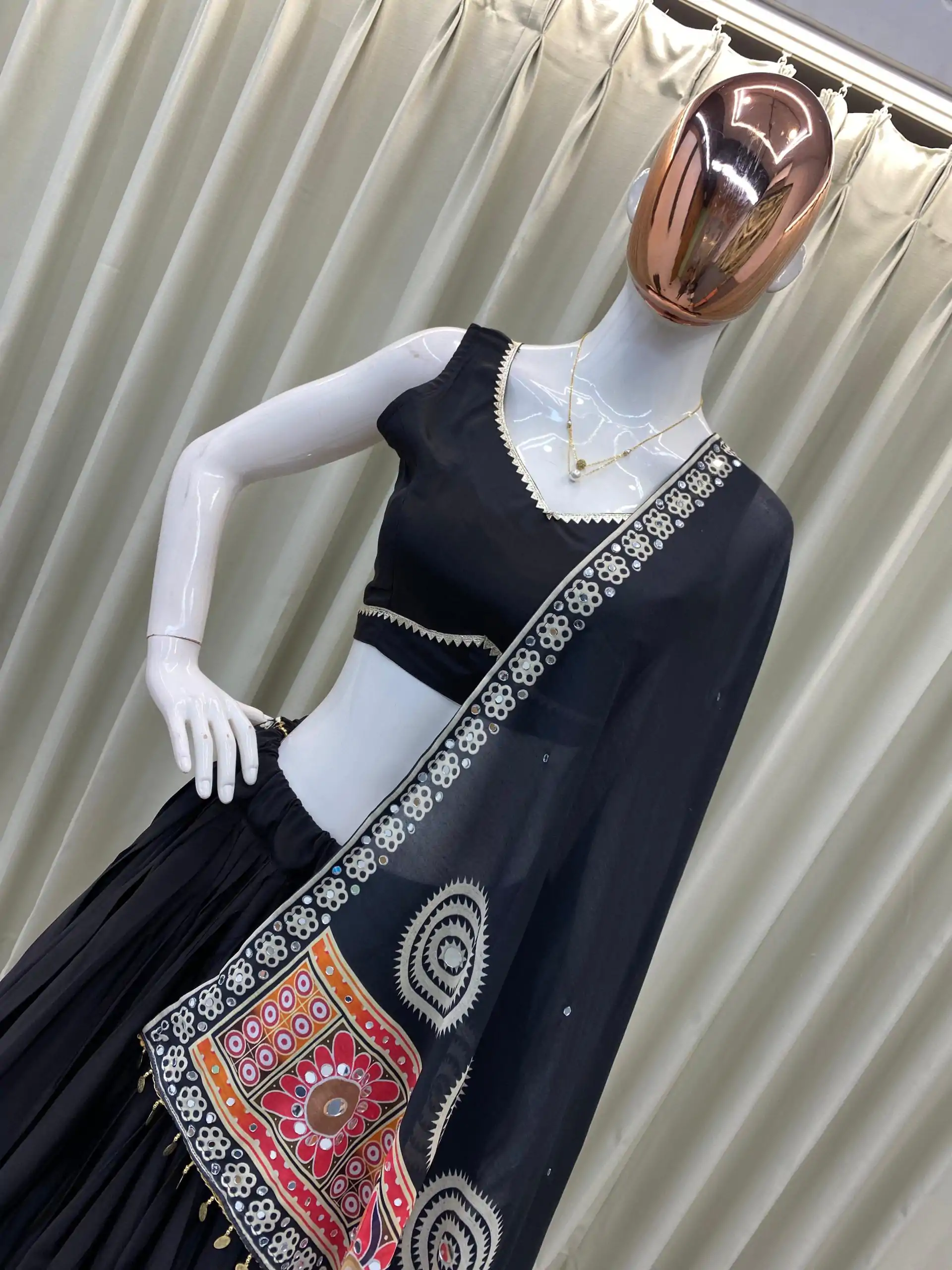 BE 393 Black Crape Silk Lehenga Choli Perfect for Wedding, Party, Engagement, Anniversary, Traditional Day Get it for ₹1999. Delivery 4-6 Working | Lehenga, Bollywood Lehenga, Creative Lehenga, Designer Lehenga, Embroidered Lehenga, Party Wear Lehenga