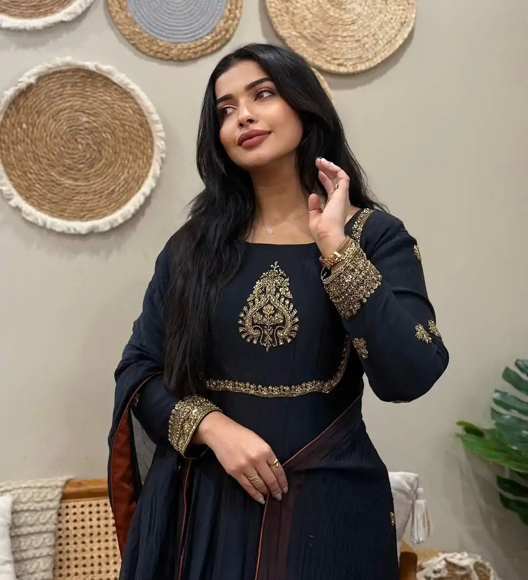 ZSR 3143 Black Heavy Fox Georgette With Embroidery Sequence Work Gown Perfect for Wedding, Party, Traditional Day, Diwali, Temple Visit At 1899 | Gowns, Bollywood Gowns, Creative Gowns, Designer Gowns, Embroidered Gowns, Party Wear Gowns