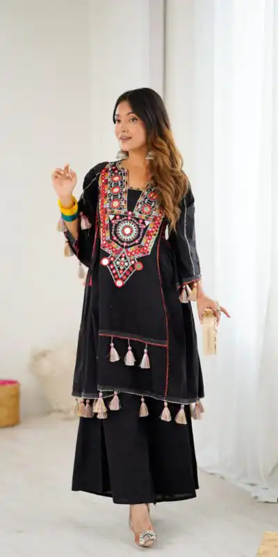 SRK 5286 Black in Khadi Cotton Mirror Work & Embroidery Work Salwar Suit . Now at just ₹2099. Delivery 4-6 Working Days. Shop now. | Jump Suits, Salwar suit, Casual Suits, Creative suits, Designer Suits, Palazzo Suits, Party Wear Suits, Patiala Suits, Straight Suits