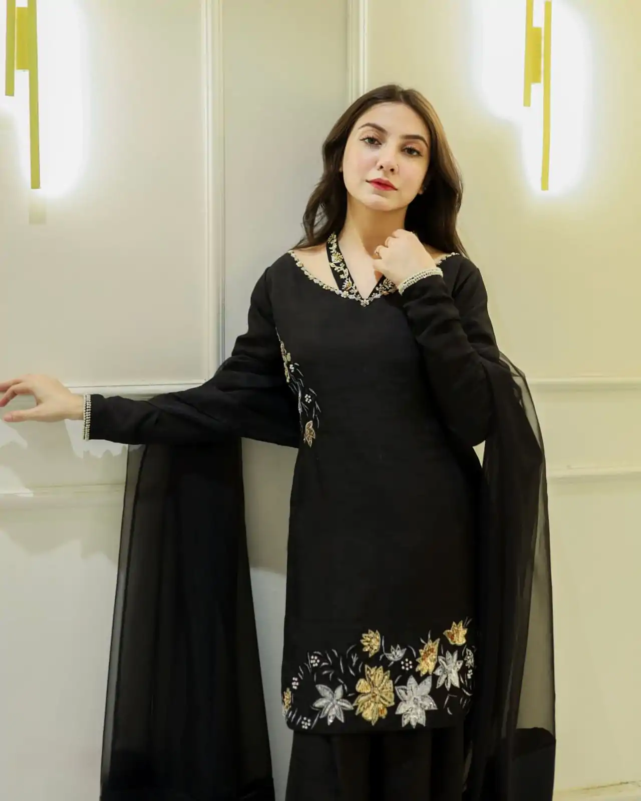 NSR 856 Black in Natural Crep Silk With Embroidery Sequence Work with Full Sleeve Lace Work & Lace Border Salwar Suit . Get it for ₹1799. Delivery 4-6 | Jump Suits, Tops & Bottoms, Track Suits, Salwar suit, Casual Suits, Creative suits, Designer Suits, Palazzo Suits, Party Wear Suits, Patiala Suits, Straight Suits, Trendy Wear