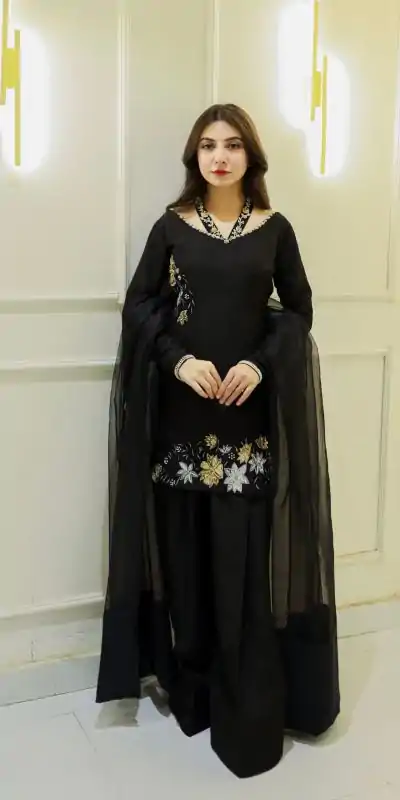 NSR 856 Black in Natural Crep Silk With Embroidery Sequence Work with Full Sleeve Lace Work & Lace Border Salwar Suit . Get it for ₹1799. Delivery 4-6 | Jump Suits, Tops & Bottoms, Track Suits, Salwar suit, Casual Suits, Creative suits, Designer Suits, Palazzo Suits, Party Wear Suits, Patiala Suits, Straight Suits, Trendy Wear