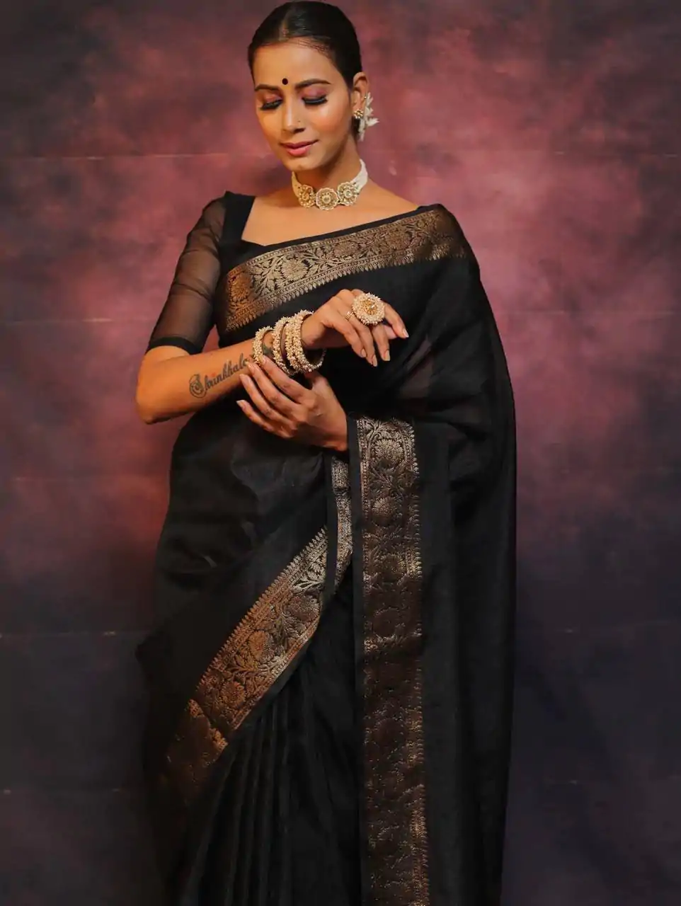 KP 6009 Black Soft Lichi Silk With Lace Border & Lace Work. Now Saree at just ₹1349. Delivery 4-6 Working Days. Shop now. | Sarees, Bollywood Sarees, Creative Sarees, Designer Sarees, Embroidered Sarees, Ethnic Saree, Modern Digital sarees, Party Wear Sarees