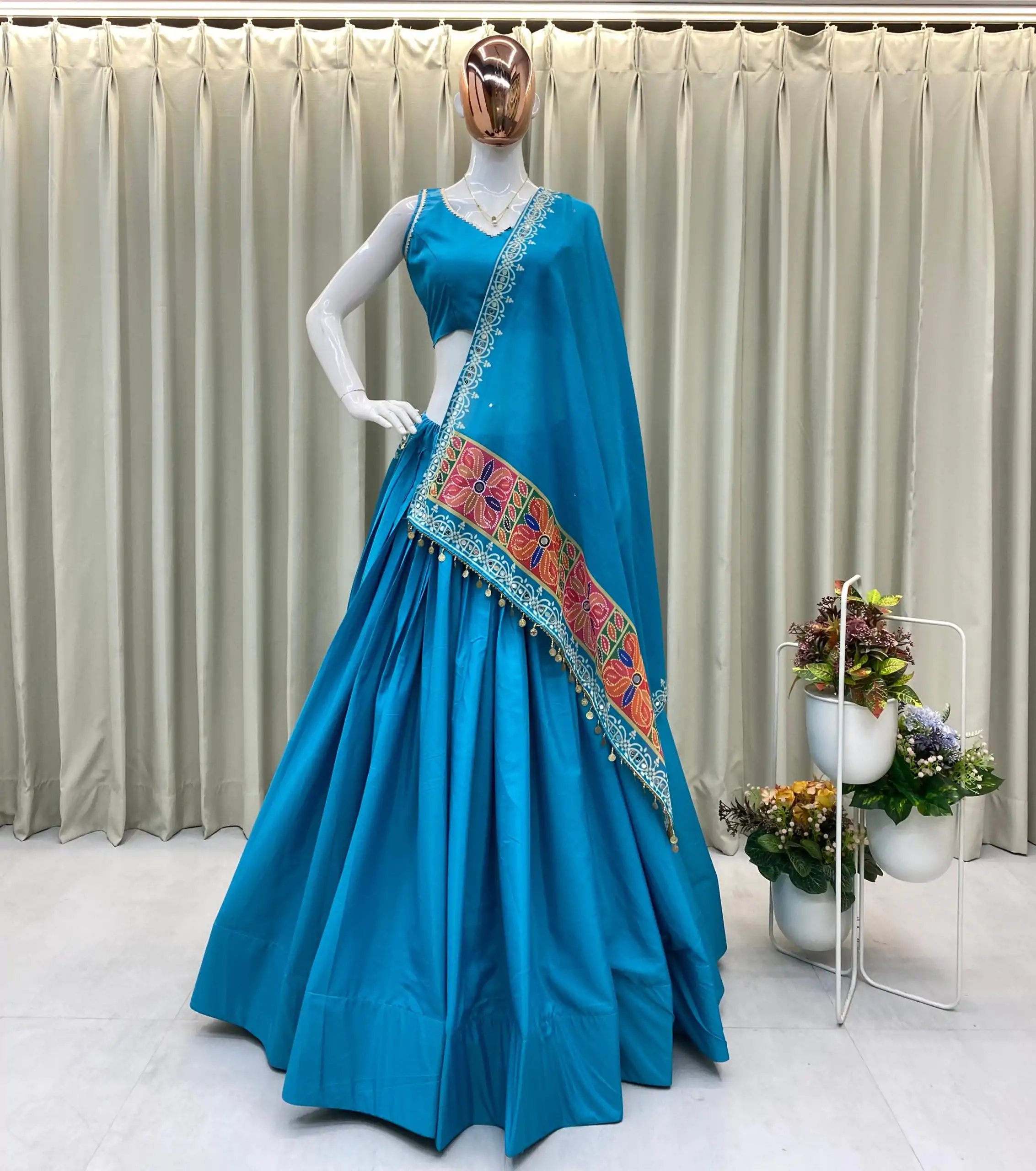 BE 393 Blue Crape Silk Lehenga Choli Perfect for Wedding, Party, Engagement, Anniversary, Traditional Day Get it for ₹1999. Delivery 4-6 Working | Lehenga, Bollywood Lehenga, Creative Lehenga, Designer Lehenga, Embroidered Lehenga, Party Wear Lehenga