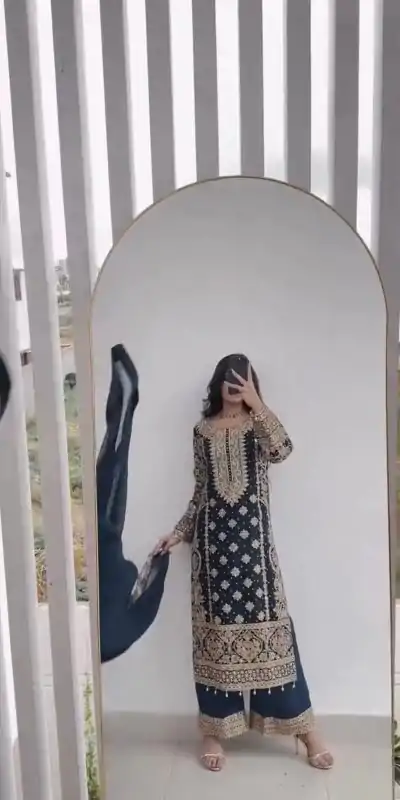 SR 1654 Maroon in Faux Georgette With Heavy Embroidery Sequence Work Wedding, Party, Festive, Events Special 4-6 Working Days At 2599/- Only | Jump Suits, Salwar suit, Casual Suits, Creative suits, Designer Suits, Palazzo Suits, Party Wear Suits, Patiala Suits, Straight Suits