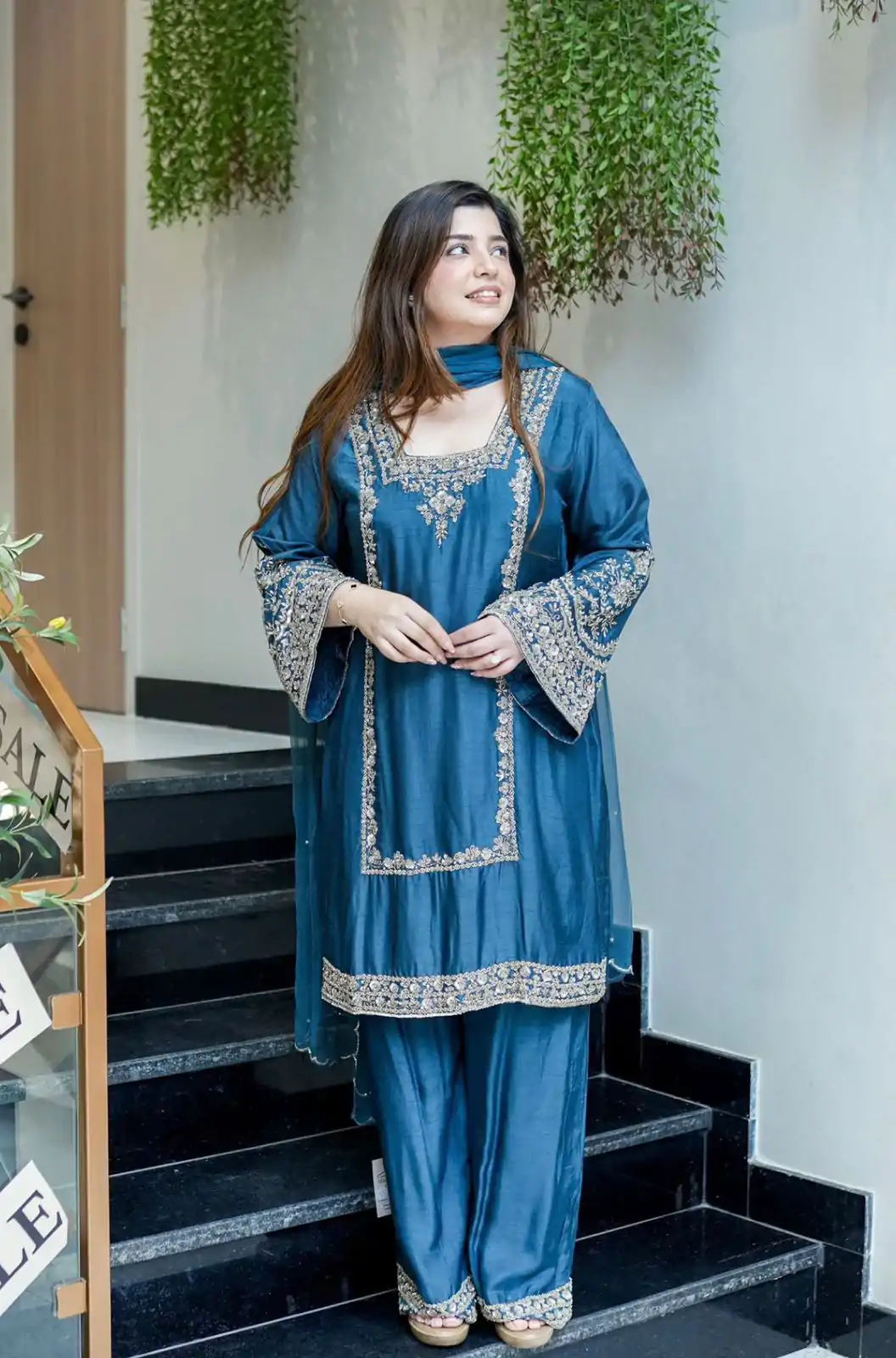 ZSR 3138 Blue German Chiffon With Embroidery Work with Full Sleeve Salwar Suit Wedding, Party, Festive, Events,Now at just ₹1949. Delivery 4-6 Worki | Jump Suits, Salwar suit, Casual Suits, Creative suits, Designer Suits, Palazzo Suits, Party Wear Suits, Patiala Suits, Straight Suits