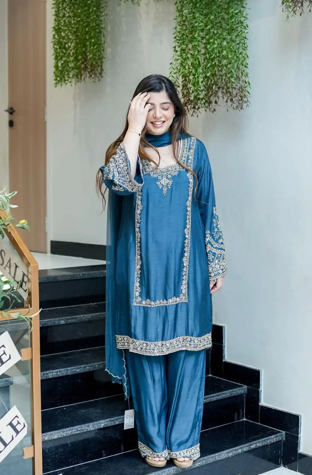 ZSR 3138 Blue German Chiffon With Embroidery Work with Full Sleeve Salwar Suit Wedding, Party, Festive, Events,Now at just ₹1949. Delivery 4-6 Worki | Jump Suits, Salwar suit, Casual Suits, Creative suits, Designer Suits, Palazzo Suits, Party Wear Suits, Patiala Suits, Straight Suits