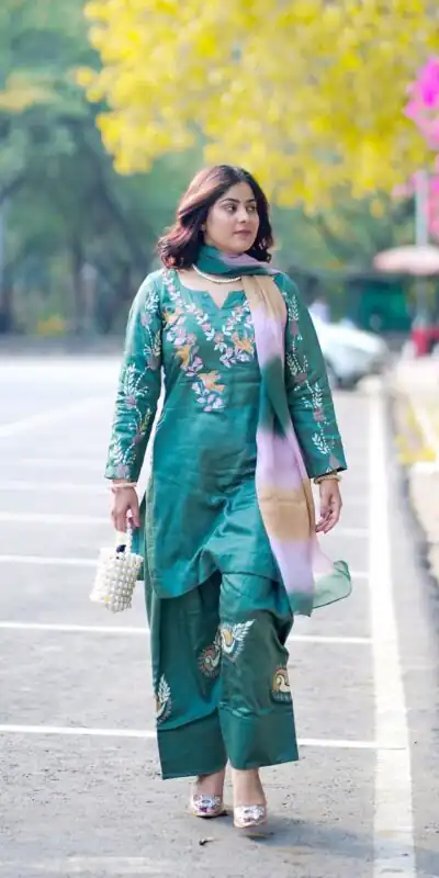 BE 367 Firozi French Crepe Embroidery Work Salwar Suit in . Wedding, Party, Festive, Events Now at just ₹1899. Delivery 4-6 Working Days. Shop now. | Jump Suits, Tops & Bottoms, Track Suits, Salwar suit, Casual Suits, Creative suits, Designer Suits, Palazzo Suits, Party Wear Suits, Patiala Suits, Straight Suits, Trendy Wear