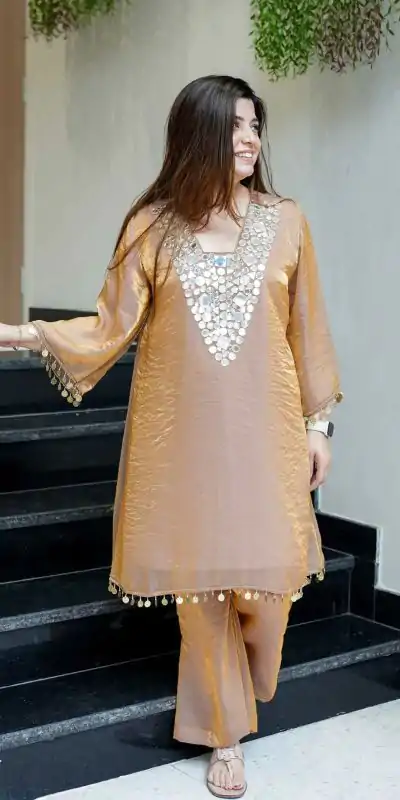 LG 1999 Gold Fendy With Mirror Work & Embroidery Work Salwar Suit able Price ₹1799 Afford. Delivery 4-6 Working Days. Shop now. | Jump Suits, Tops & Bottoms, Track Suits, Salwar suit, Casual Suits, Creative suits, Designer Suits, Palazzo Suits, Party Wear Suits, Patiala Suits, Straight Suits, Trendy Wear