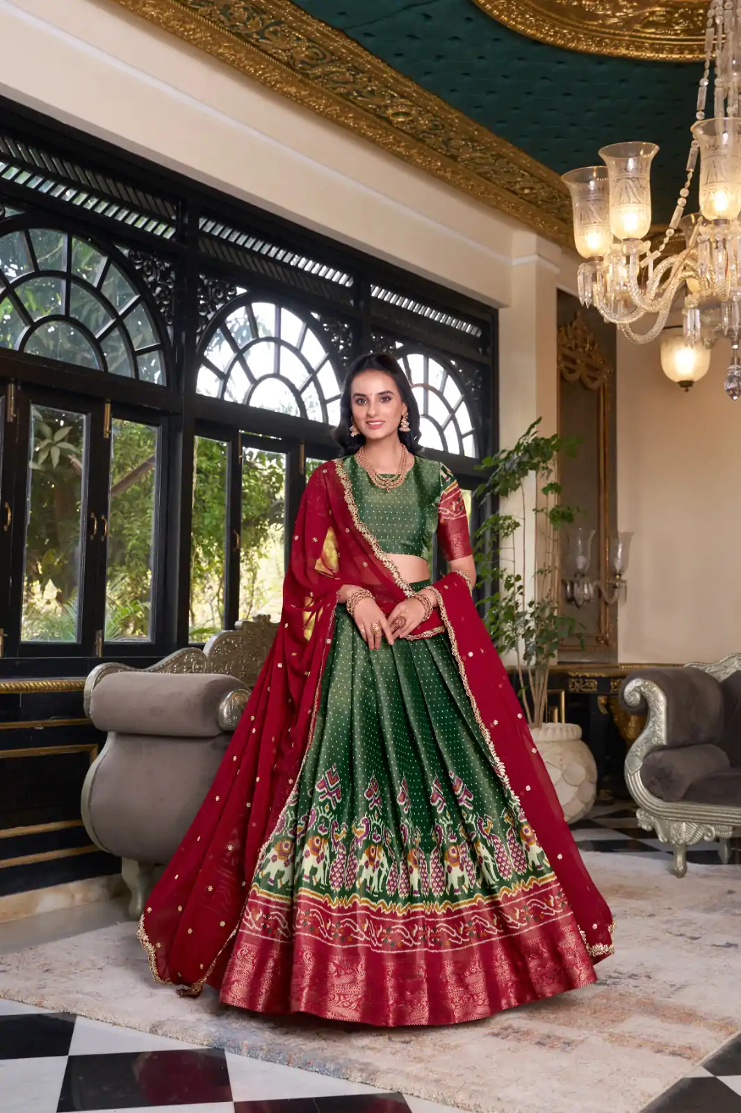 LNB 1240 Green Kanchipuram With Embroidery Work & Zari Work Lehenga Choli ₹2499 on Available. Delivery 4-6 Working Days. Shop now. | Lehenga, Bollywood Lehenga, Creative Lehenga, Designer Lehenga, Embroidered Lehenga, Party Wear Lehenga