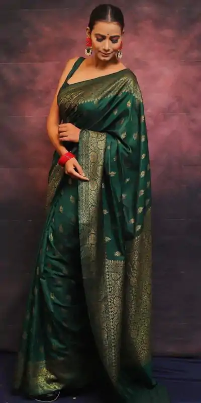 KP 6010 Green Soft Lichi Silk Jacquard Saree Perfect for Wedding, Party, Traditional Day, Family Gatherings, Sangeet . Grab it for ₹1349. Delivery 4-6 W | Sarees, Bollywood Sarees, Creative Sarees, Designer Sarees, Embroidered Sarees, Ethnic Saree, Modern Digital sarees, Party Wear Sarees