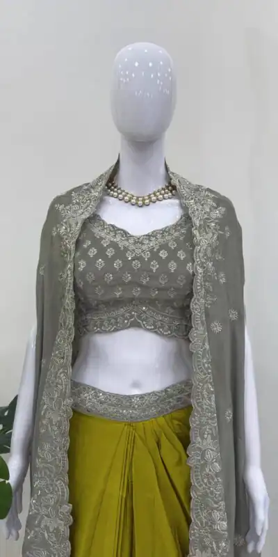 RTC 6493 Grey American Crep With Designer Work Dhoti Suit. Wedding, Party, Festive, Events Festive Deal ₹2149. Delivery 4-6 Working Days. Shop now. | Jump Suits, Tops & Bottoms, Track Suits, Salwar suit, Casual Suits, Creative suits, Designer Suits, Palazzo Suits, Party Wear Suits, Patiala Suits, Straight Suits, Trendy Wear