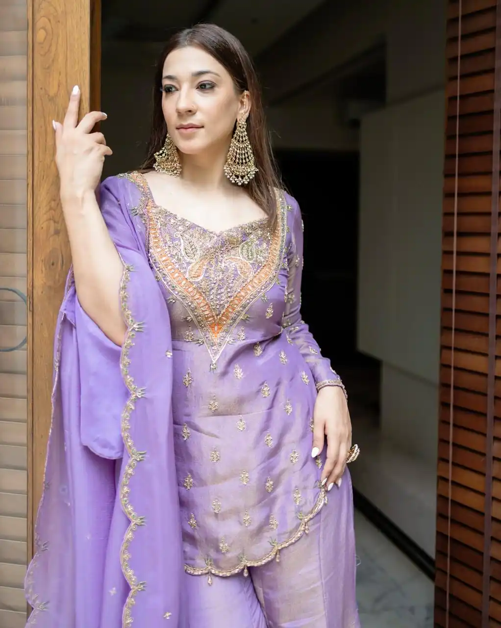 NSR 852 Lavender Simar Silk With Embroidery Work with Full Sleeve Salwar Suit in . Now at just ₹2099. Delivery 4-6 Working Days. Shop n | Jump Suits, Salwar suit, Casual Suits, Creative suits, Designer Suits, Palazzo Suits, Party Wear Suits, Patiala Suits, Straight Suits