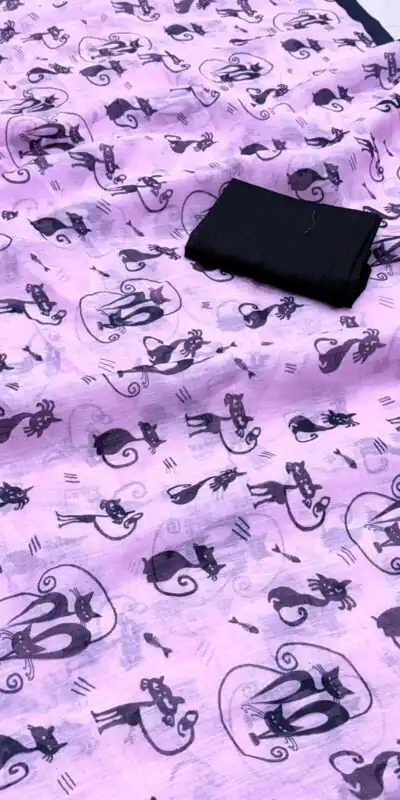 BT 432 Lavender Color Soft Cotton Digital Print Lace Work Saree . Special Price ₹1349. Delivery 4-6 Working Days. Shop now. | Sarees, Bollywood Sarees, Creative Sarees, Designer Sarees, Embroidered Sarees, Ethnic Saree, Modern Digital sarees, Party Wear Sarees