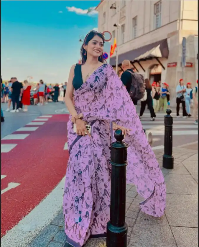 BT 432 Lavender Color Soft Cotton Digital Print Lace Work Saree . Special Price ₹1349. Delivery 4-6 Working Days. Shop now. | Sarees, Bollywood Sarees, Creative Sarees, Designer Sarees, Embroidered Sarees, Ethnic Saree, Modern Digital sarees, Party Wear Sarees