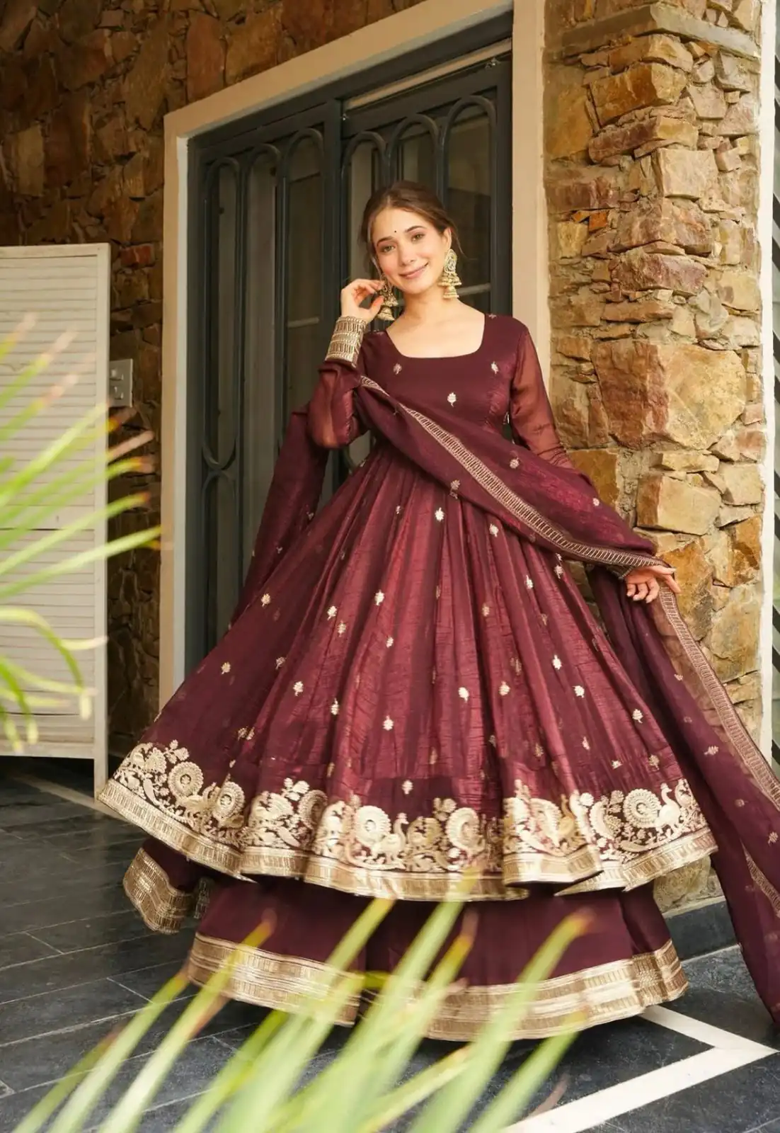 SSR 521 Maroon Crunchy Silk Embroidery Work Salwar Suit Wedding, Party, Festive, Events, Navratri Garba, Anniversary, Haldi,Best Price ₹2449. | Jump Suits, Salwar suit, Casual Suits, Creative suits, Designer Suits, Palazzo Suits, Party Wear Suits, Patiala Suits, Straight Suits