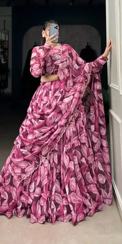 LNB 1027 Maroon Color Tabby Silk Lehenga Choli with Designer Work. Exclusive Offer ₹1999. Delivery 4-6 Working Days. Shop now. | Lehenga, Bollywood Lehenga, Creative Lehenga, Designer Lehenga, Embroidered Lehenga, Party Wear Lehenga