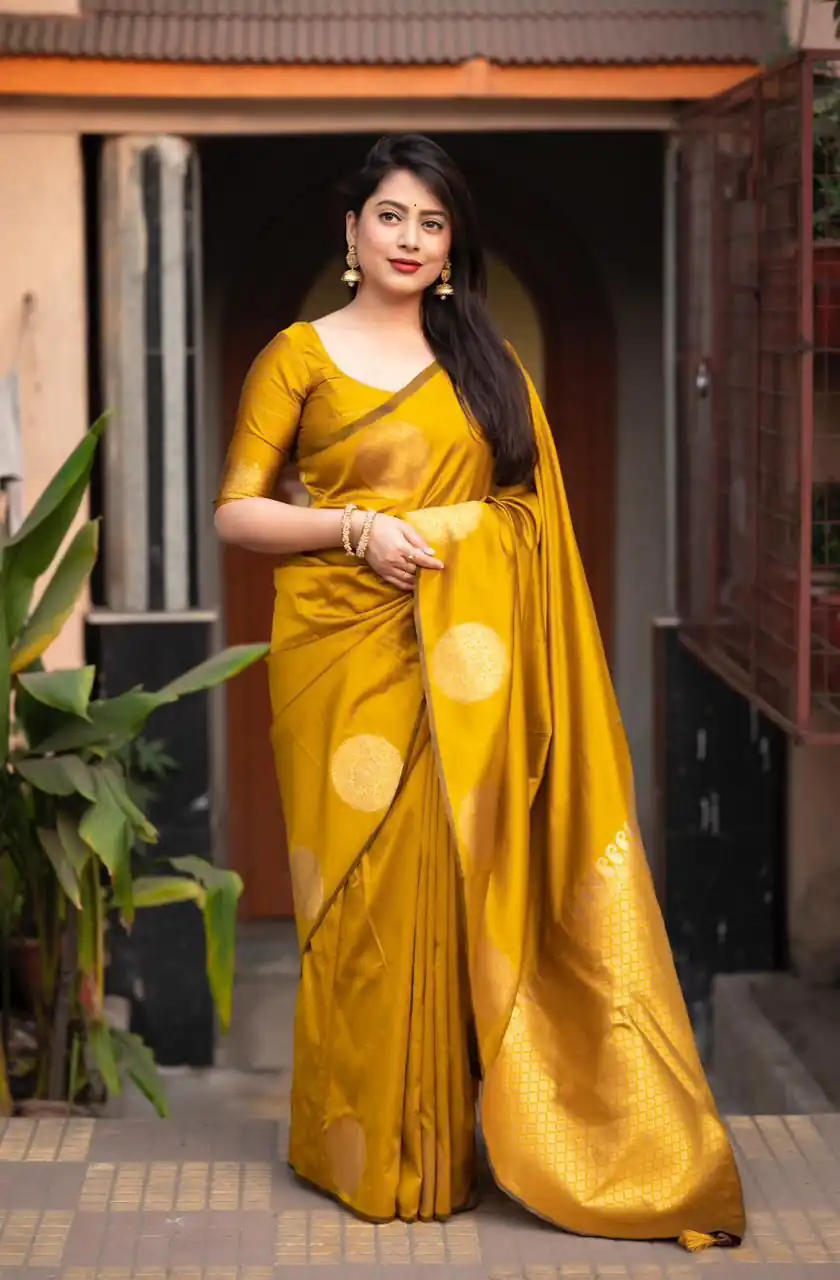 Mastered Gold Soft Silk Cloth Pallu Saree
