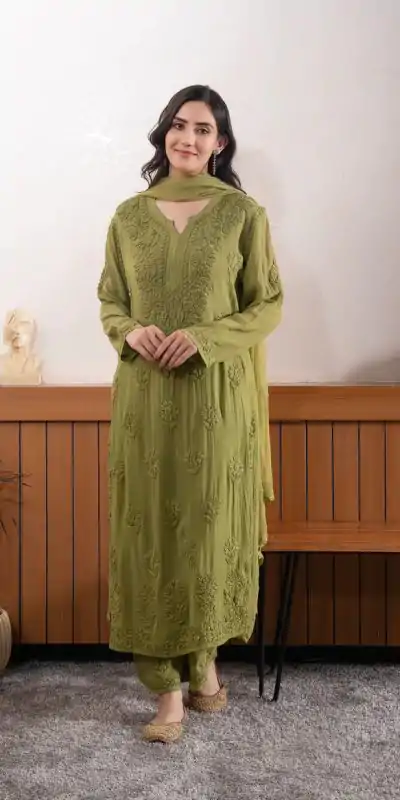 BE 394 Mehandi Georgette with Embroidery Work & Lace Work Salwar Suit . Available at ₹1849 only. Delivery 4-6 Working Days. Shop now. | Jump Suits, Tops & Bottoms, Track Suits, Salwar suit, Casual Suits, Creative suits, Designer Suits, Palazzo Suits, Party Wear Suits, Patiala Suits, Straight Suits, Trendy Wear