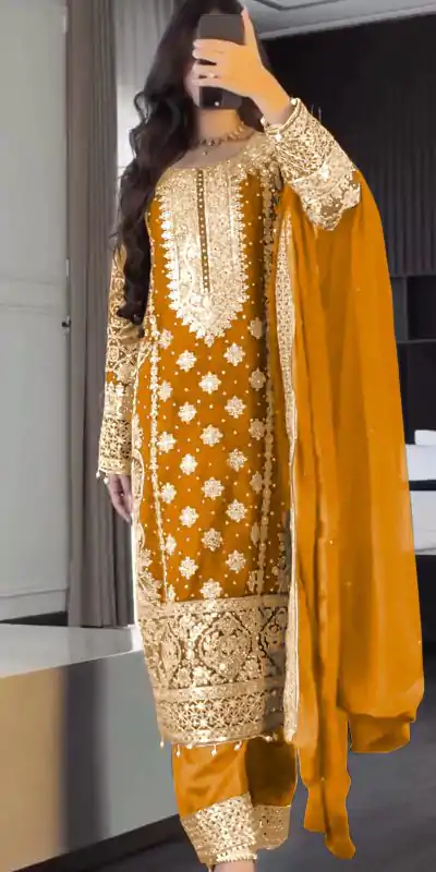 SR 1654 Maroon in Faux Georgette With Heavy Embroidery Sequence Work Wedding, Party, Festive, Events Special 4-6 Working Days At 2599/- Only | Jump Suits, Salwar suit, Casual Suits, Creative suits, Designer Suits, Palazzo Suits, Party Wear Suits, Patiala Suits, Straight Suits