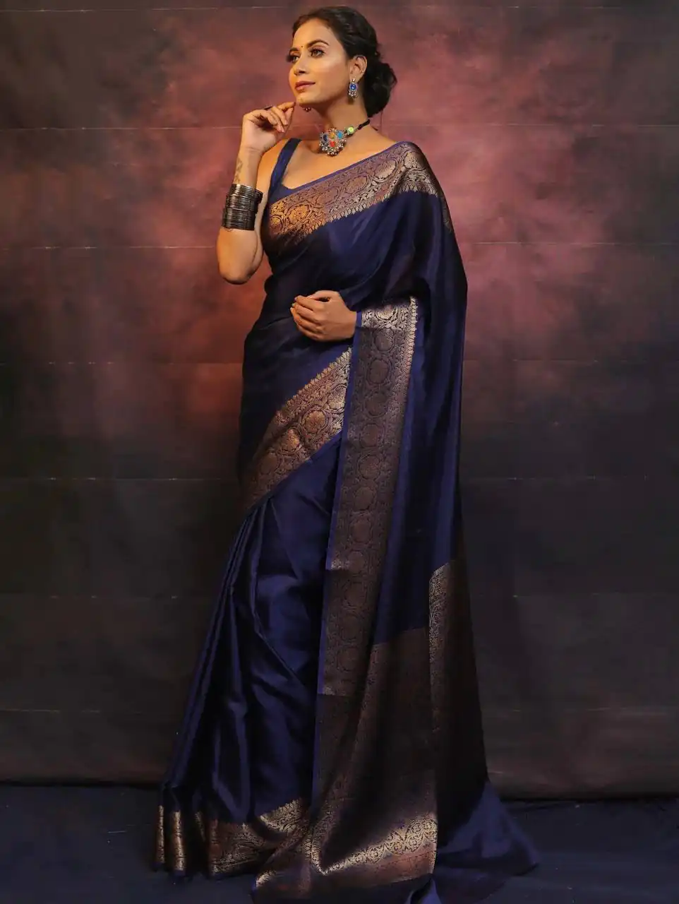 KP 6009 Navy Blue Soft Lichi Silk With Lace Border & Lace Work. Now Saree at just ₹1349. Delivery 4-6 Working Days. Shop now. | Sarees, Bollywood Sarees, Creative Sarees, Designer Sarees, Embroidered Sarees, Ethnic Saree, Modern Digital sarees, Party Wear Sarees