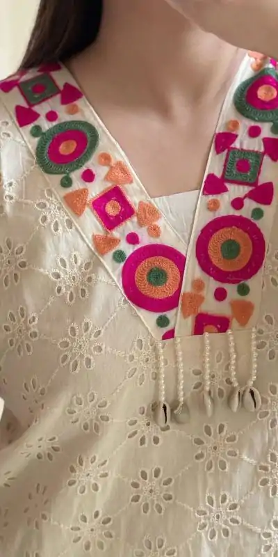 ZSR 3137 Off White | Off White Cotton Salwar Suit with Embroidery Work & Thread Embroidery. Introductory Price ₹1899. Delivery 4-6 Working Days. Shop now. | Jump Suits, Tops & Bottoms, Track Suits, Salwar suit, Casual Suits, Creative suits, Designer Suits, Palazzo Suits, Party Wear Suits, Patiala Suits, Straight Suits, Trendy Wear