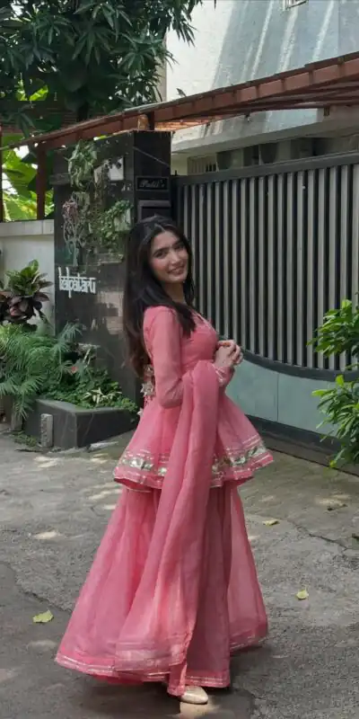 ZSR 3135 Peach Tabby Organza Salwar Suit Perfect for Wedding, Party, Temple Visit, Karwa Chauth, Festival Celebrations – . Get it for ₹1849. Delivery | Jump Suits, Salwar suit, Casual Suits, Creative suits, Designer Suits, Palazzo Suits, Party Wear Suits, Patiala Suits, Straight Suits